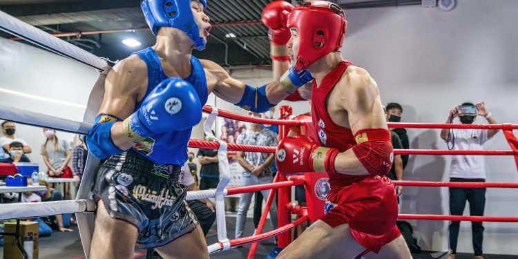 第三屆全國乙組泰拳錦標賽暨中量級拳王爭霸賽 林勁成(紅方) VS 柯俊宏(藍方)